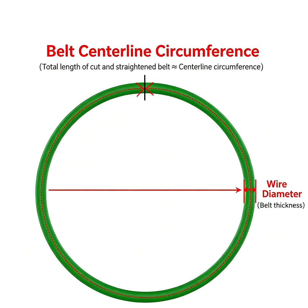 Green PU Round Belt Seamless Joint Dia 4-6mm Polyurethane Drive Belt Injection Molding Integrated Industrial Small Conveyor Belt