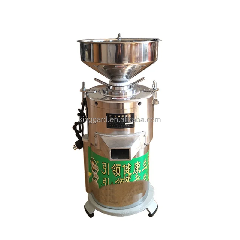 Tahini and Sesame Oil Processing 380V 100kg/h 7.5kW Automatic Stainless Steel Sesame Peanut Walnut Butter Grinding Machine
