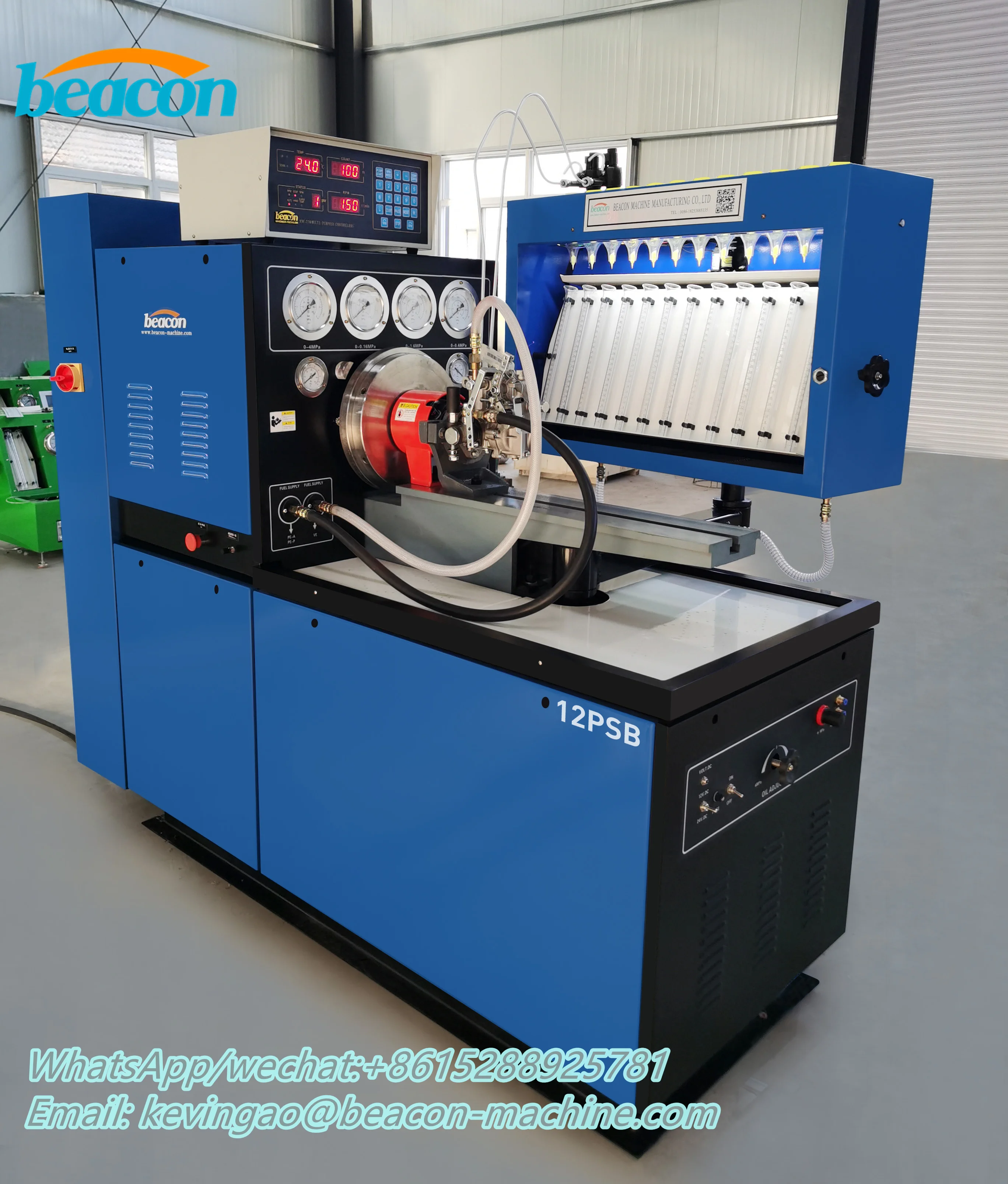 High Pressure Diesel Fuel Pump Testing Machine 12PSB Fuel Pump Test Bench Vp44 Injection Pump Mechanical Test Bank