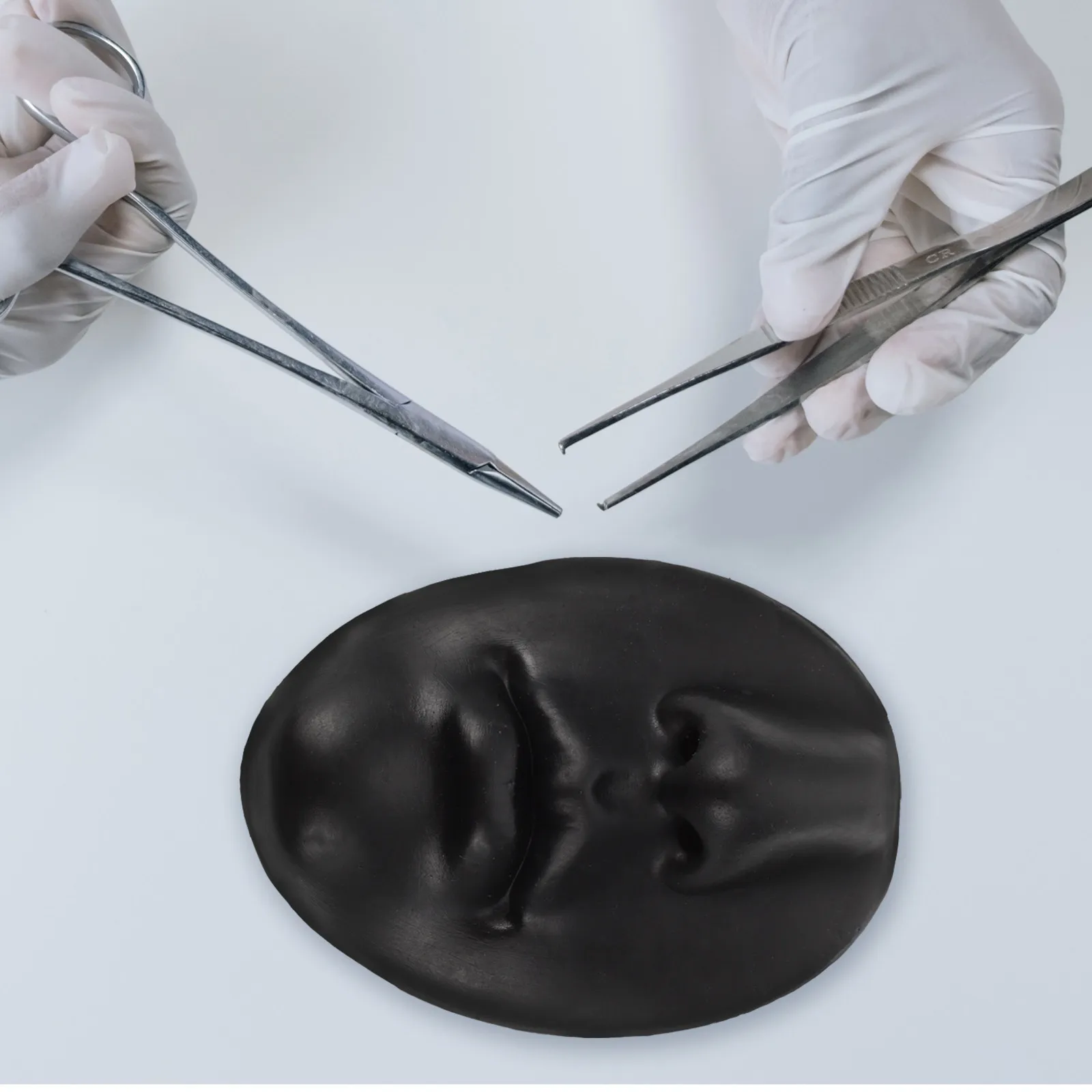 1Set Nose Ring Display Fake Face Simulation Piercing Practice Flexible Silicone Mouth Body Part for Training Jewelry Display