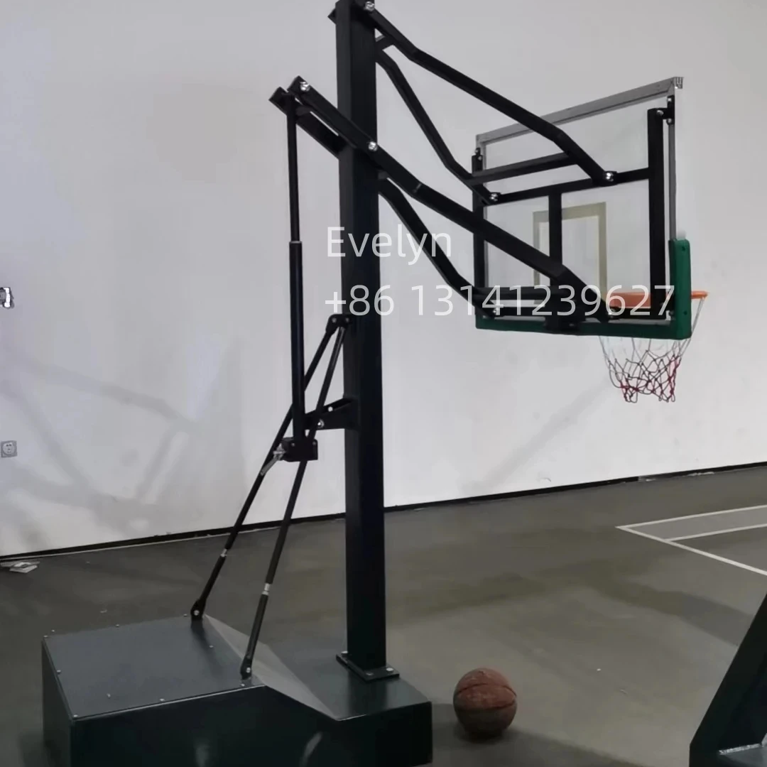 ห่วงบาสเก็ตบอลแบบยกมือได้ มาตรฐานการแข่งขัน สำหรับผู้ใหญ่ ใช้ได้ทั้งในร่ม/กลางแจ้ง ขาตั้งเหล็กเคลื่อนย้ายได้ พร้อมแป้นบาส