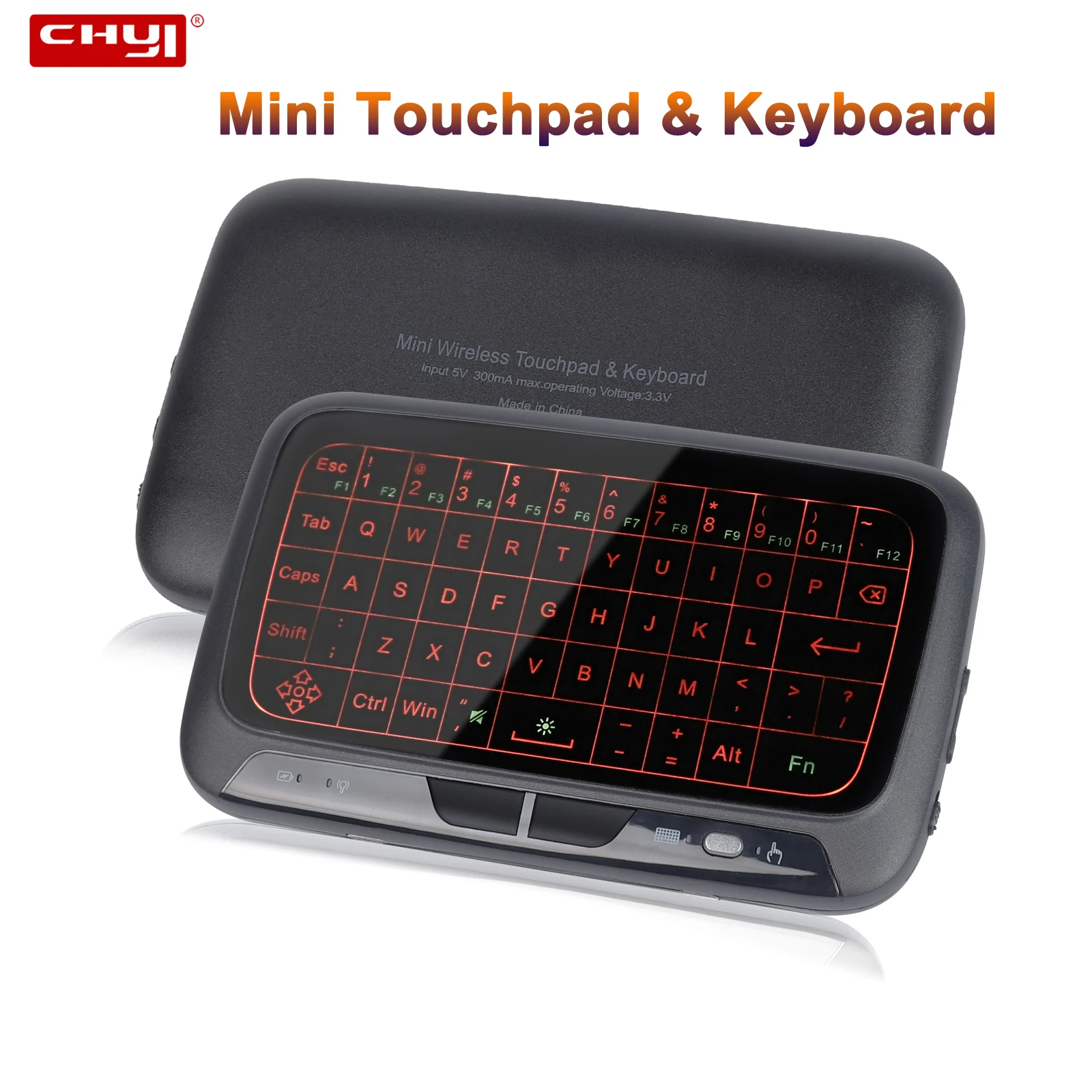 Mini Wirelss Touchpad Keyboard Rechargable USB Ergonomic Keyboard With Backlight Gaming Portable Keypad For Laptop PC TV Box