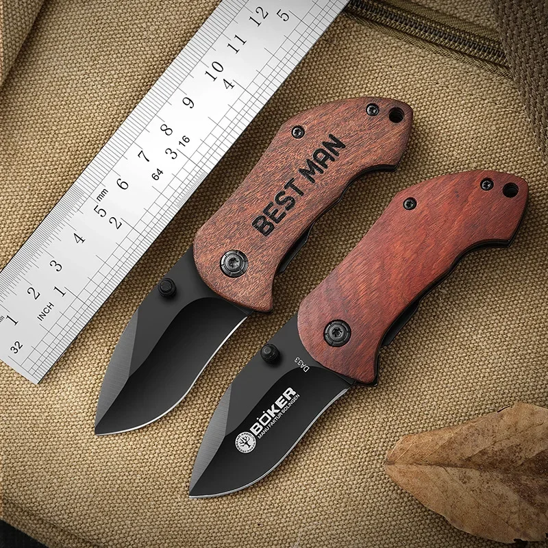 1pc Stainless steel outdoor folding knife，Portable EDC Pocket Knife，Multi -purpose fruit knife and cutting knife