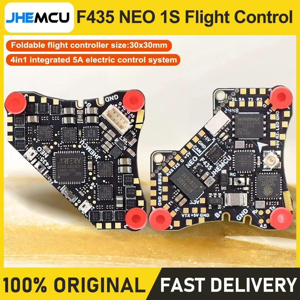 

JHEMCU F435 NEO 1S AIO Контроллер полета 5A 4-в-1 ESC Dshot300 Внешняя плата Type-C для RC FPV Drone