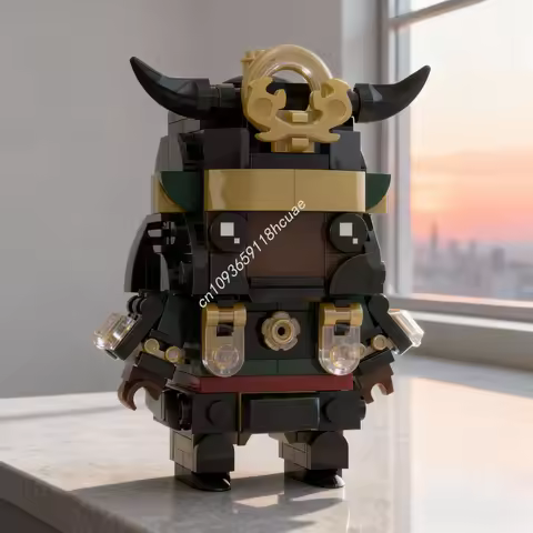 193pcs MOC Brickheadz Assassin S Creed Shadows Model Building Blocks Construction Toys Assemble DIY Creative Christmas Gift Idea