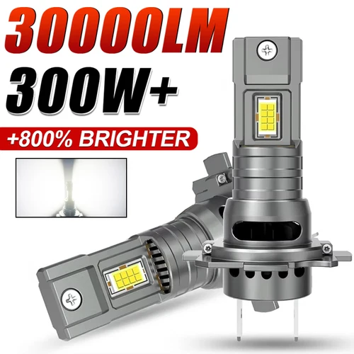 Imagen 1 del producto Faro LED H7 CANBUS 30000LM 7035 Chips CSP 1:1 tamaño MINI Plug and Play lámpara automática 6000K luz antiniebla Turbo inalámbrica con ventilador