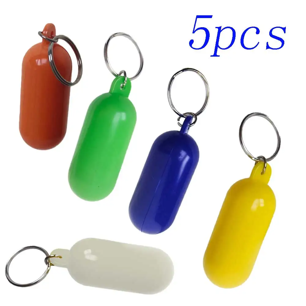 5/10pcs Floating Keychain for Beach Swimming Fishing Kayaking Bright Color Key Buoy Marine Sailing Boat Fender Buoyant Key Ring