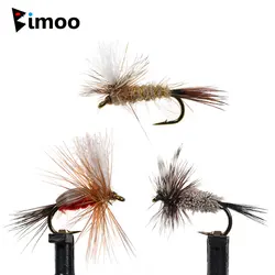 Bimoo 8pcs #14  Barbed Parachute Adams Dry Fly Adams Irresistible Dry Fly Red Humpy Dry Fly Floating Trout Fishing Lures Bait