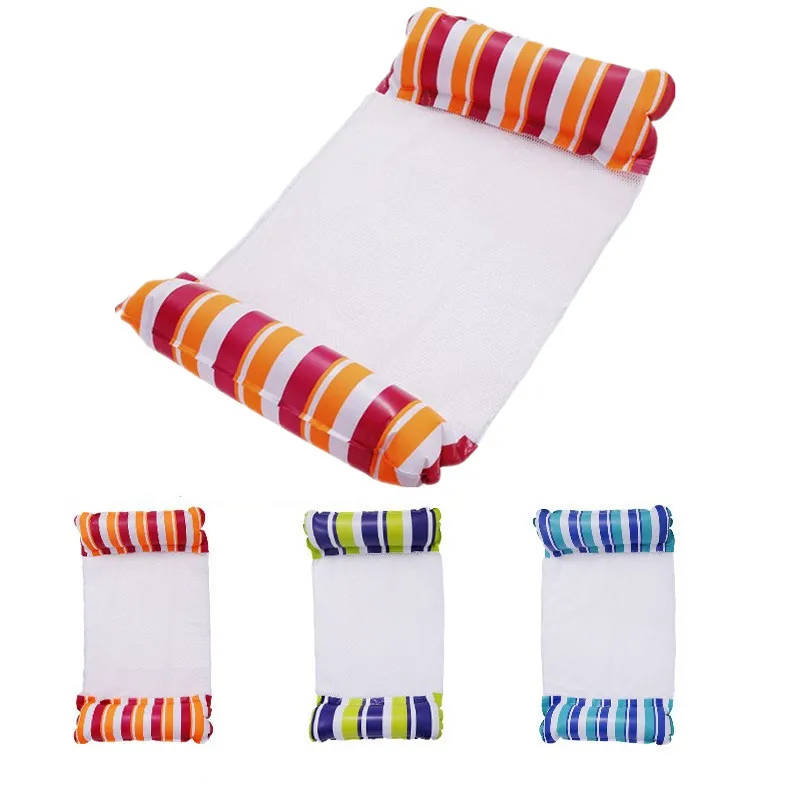 Schwimmendes Wasserspielzeug Faltbare Hängematte Sommer Outdoor Pool Strand Aufblasbare Matratze Lounge-Stuhl Wasser-Schwimmmatte Schwimmzubehör