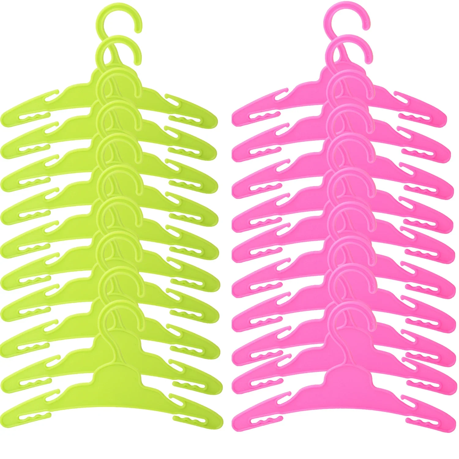 LQIOACU 20 Cintres Miniatures Pour Poupée 18 Pouces - Accessoire Organisateur, 13 Cm, Plastique Durable
