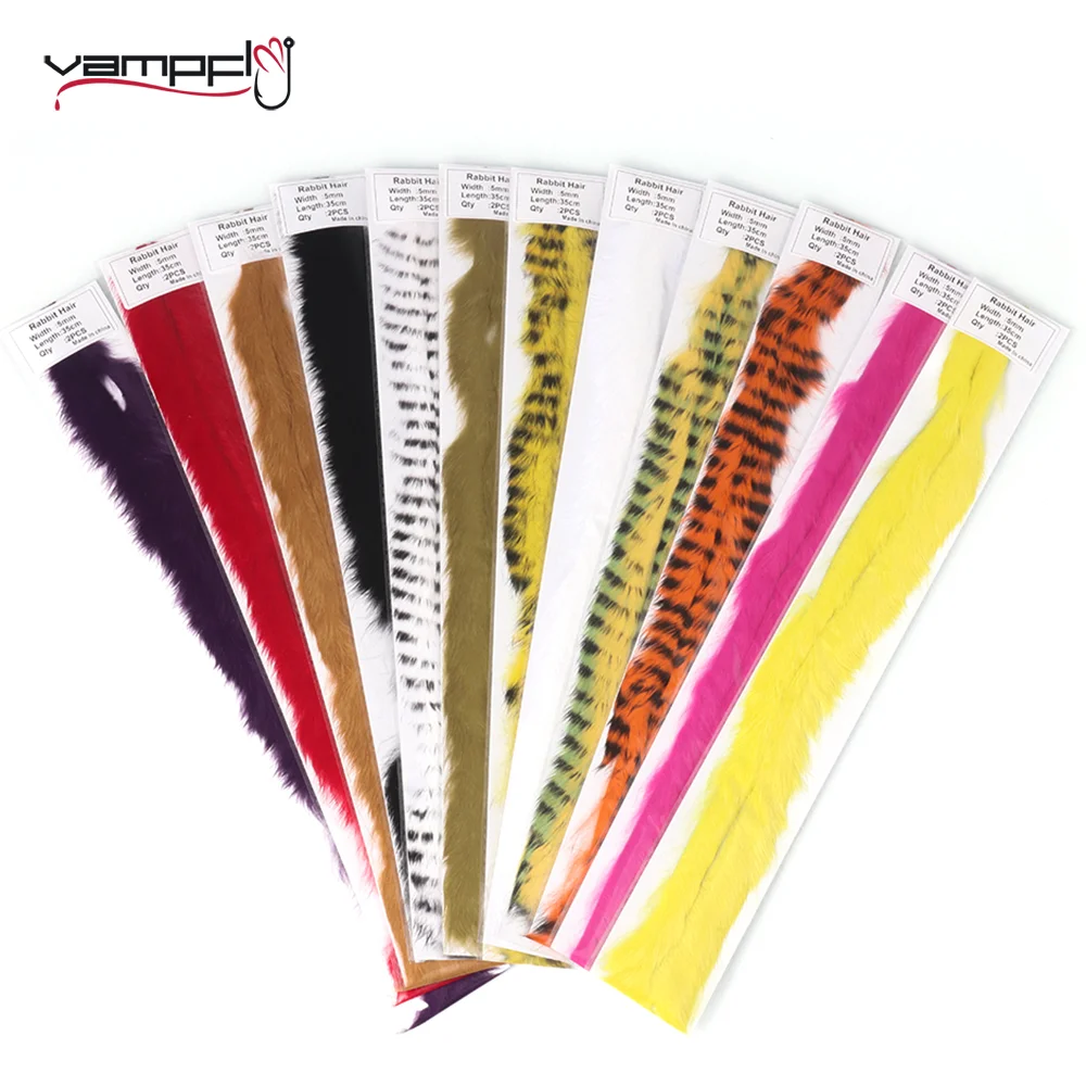 

1pack Rabbit Zonker Strips Soft Rabbit Fur Hair Fly Tying Materials For Streamer Minnow Saltwater Flies Fishing Lure Accessories