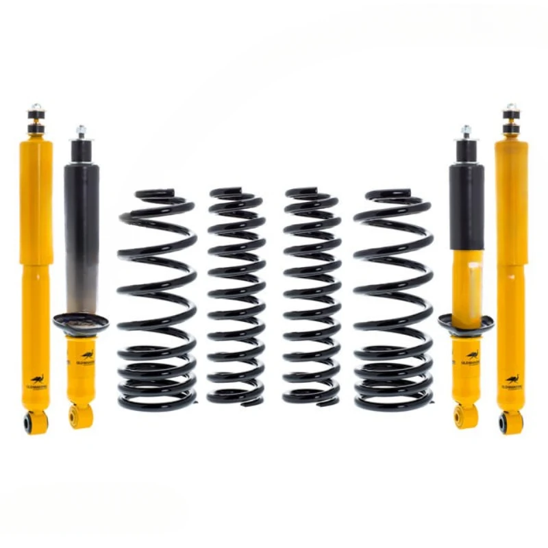 Raise the shock absorber spring. Raise the 2-inch shock absorber spring kit.