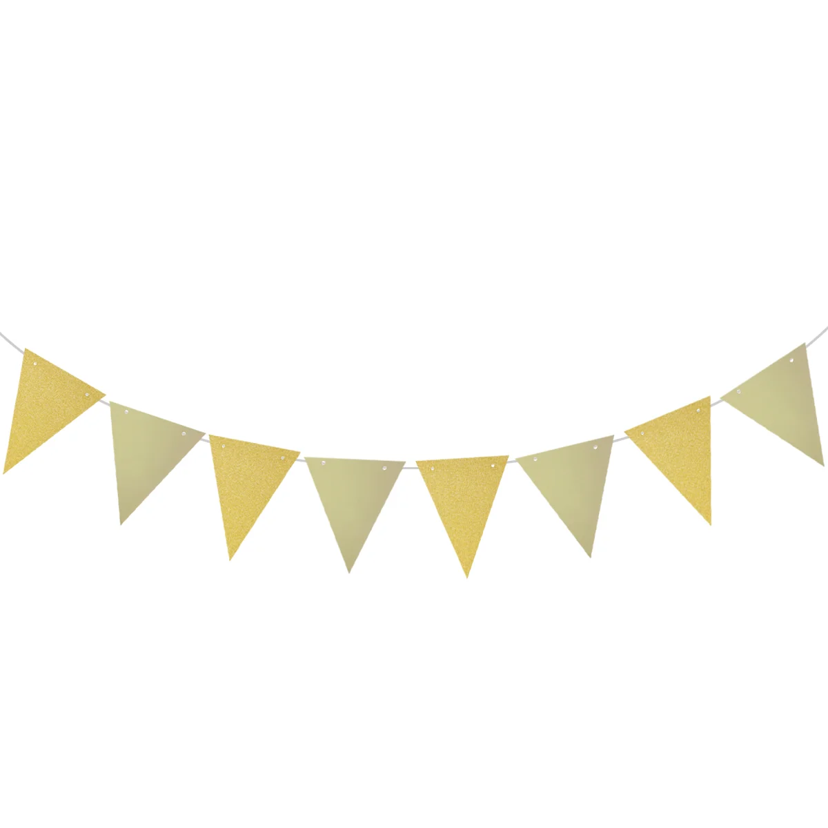 3 Meters Golden Glitter Banner Bunting Pennant Kids Room Decor Baby Birthday Decorations Bronzing