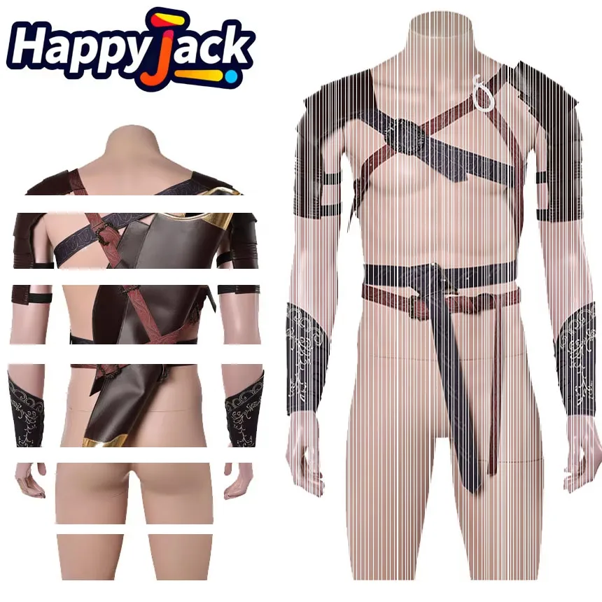 TV Legolas Cosplay Brown Waist Belt Sword Bag Wristband Strap Outfits Men Halloween Carnival Disguise Costume Accessories Props