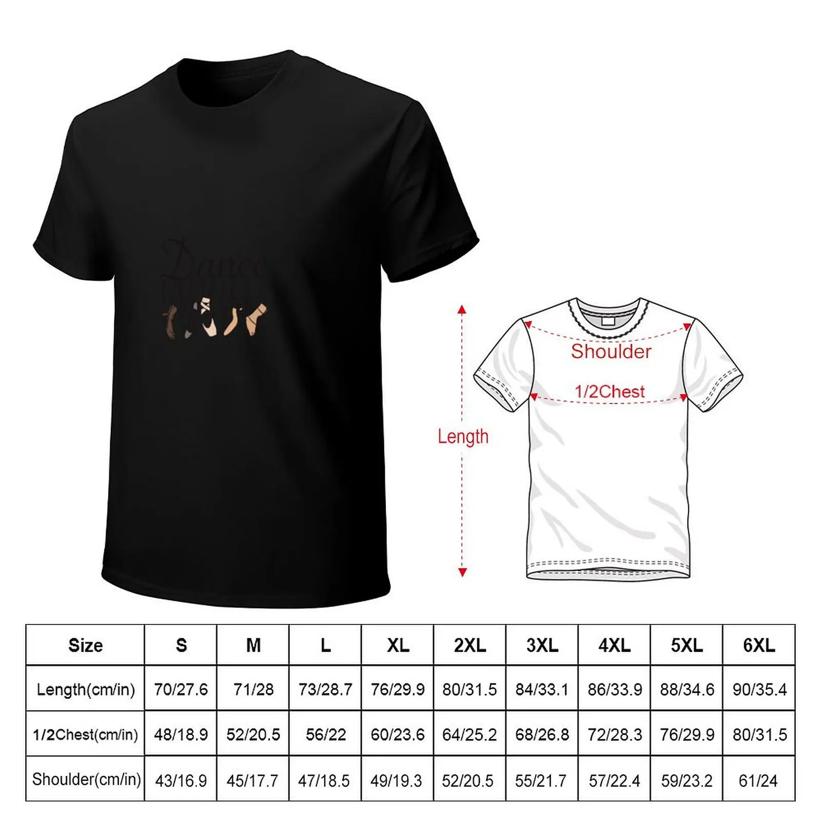 Dance Shoes T-Shirt Work Casual Loose Fit T-Shirt
