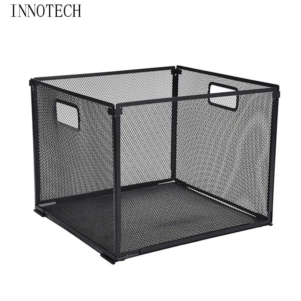 

Mesh Metal Hanging File Folder Organizer Folders Not Included Foldable Folder Storage Box Black Steady Office Filing Crate