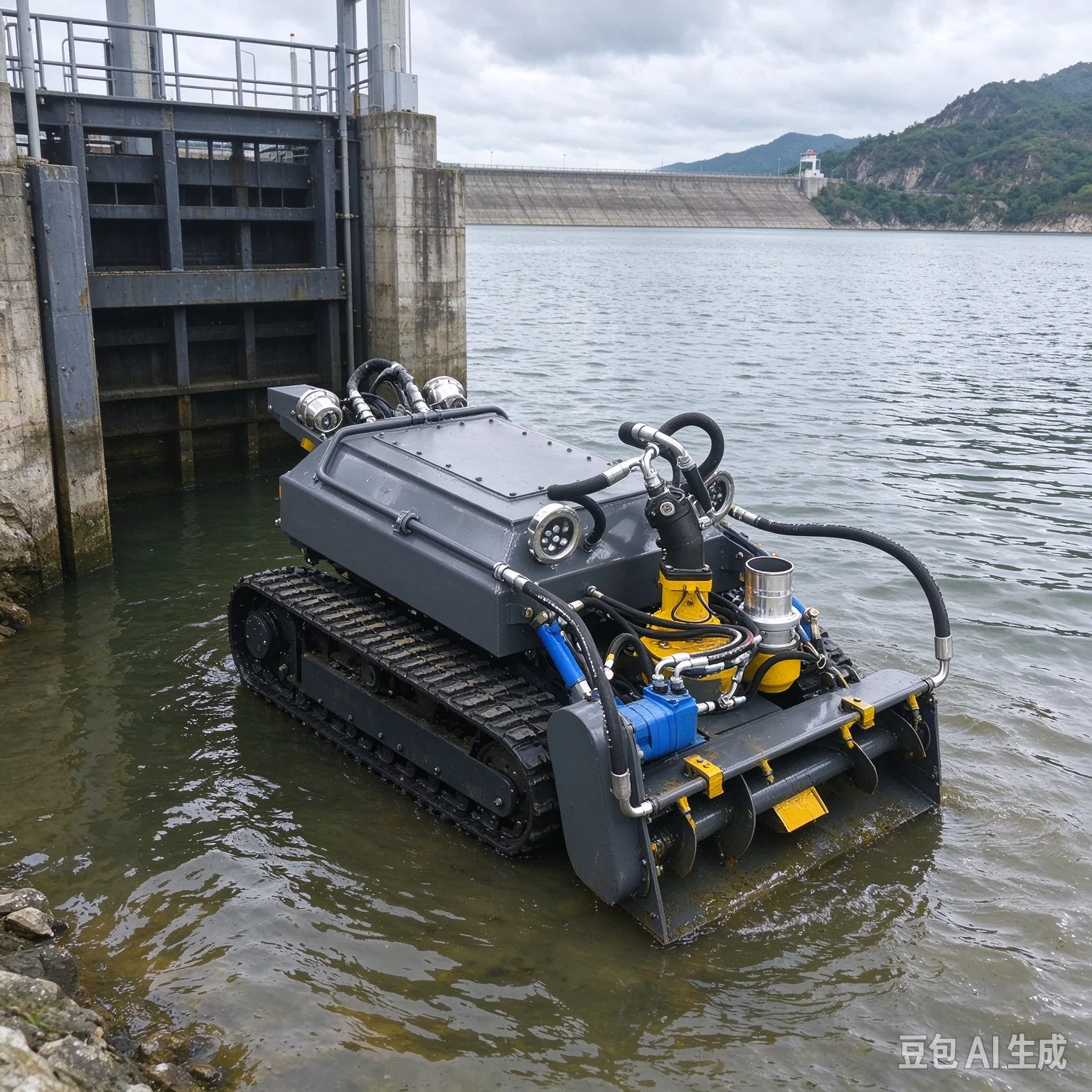 High Precision 22KW Underwater Dredging Robot 100CBM Silt Removal Equipment Reservoir Dam Cleaning Machine