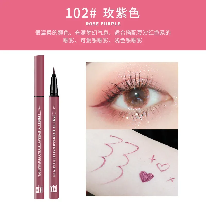 xixi eyeliner is waterproof, not easy to smudge, not easy to fade, long-lasting, quick-drying, soft-bristled brush head