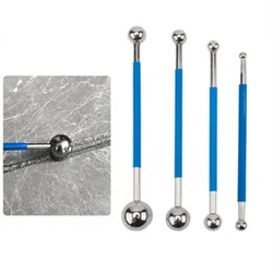 4pcs Tile grout tool Double Steel Pressed Ball Repairing Stick Diy Polymer Clay Sculpture Toy Modelling Set Non-slip Carving Pen