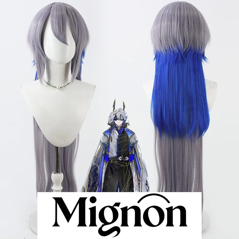 

Mignon Virtual VTuber Koyanagi Wolf Cosplay Wig Long Hair Simulated Scalp Multi-Color Mixed Silk
