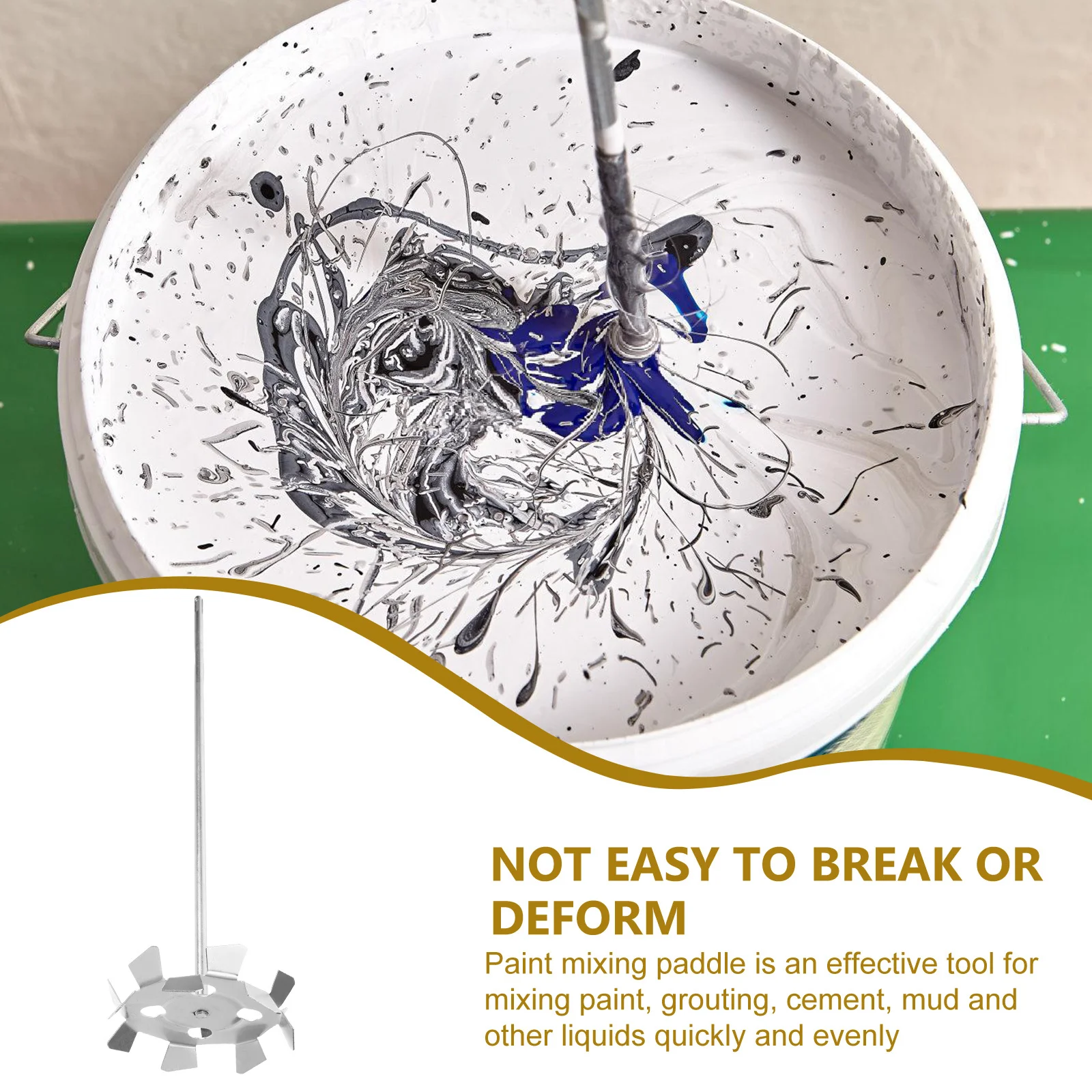 Mixing Head Strong Paint Mixer Drill Attachment for Concrete Mud Putty Powder Effective Mixing Tool Paint Mixer