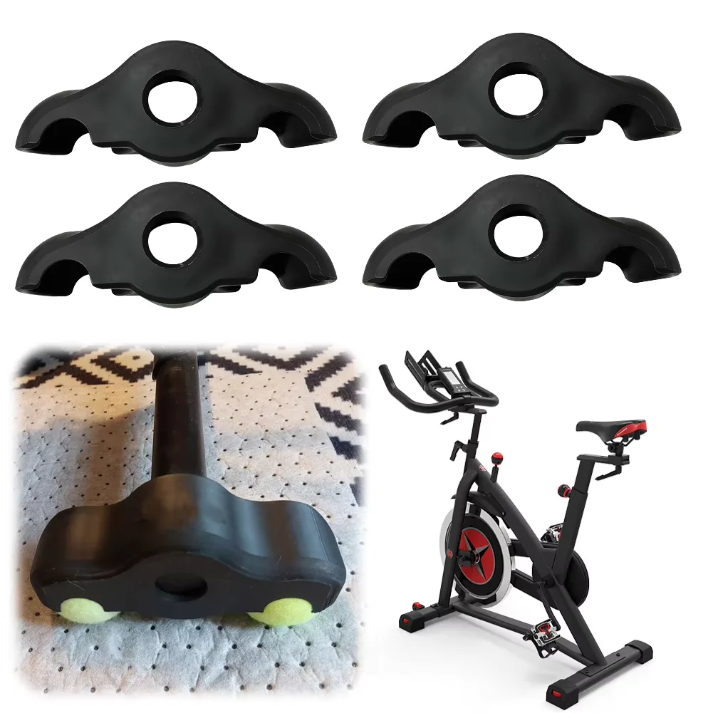 2/4 PCS Cycling Training Foot Pads Shock Absorbing Tennis Ball Foot Pads for Wahoo Kickr Core Indoor Cycling Bike Anti-slip