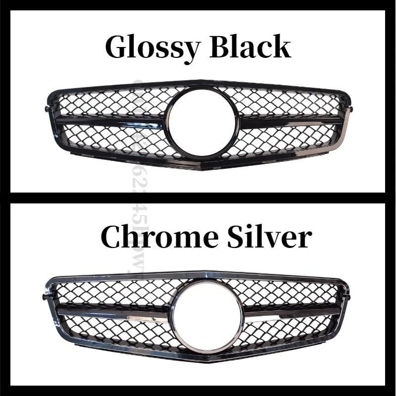 Front Bumper Grilles For Mercedes Benz W204 C Class 2008-2014 C180 C200 C250  C300 C350 Tuning Sport Diamond AMG GT Style Grill