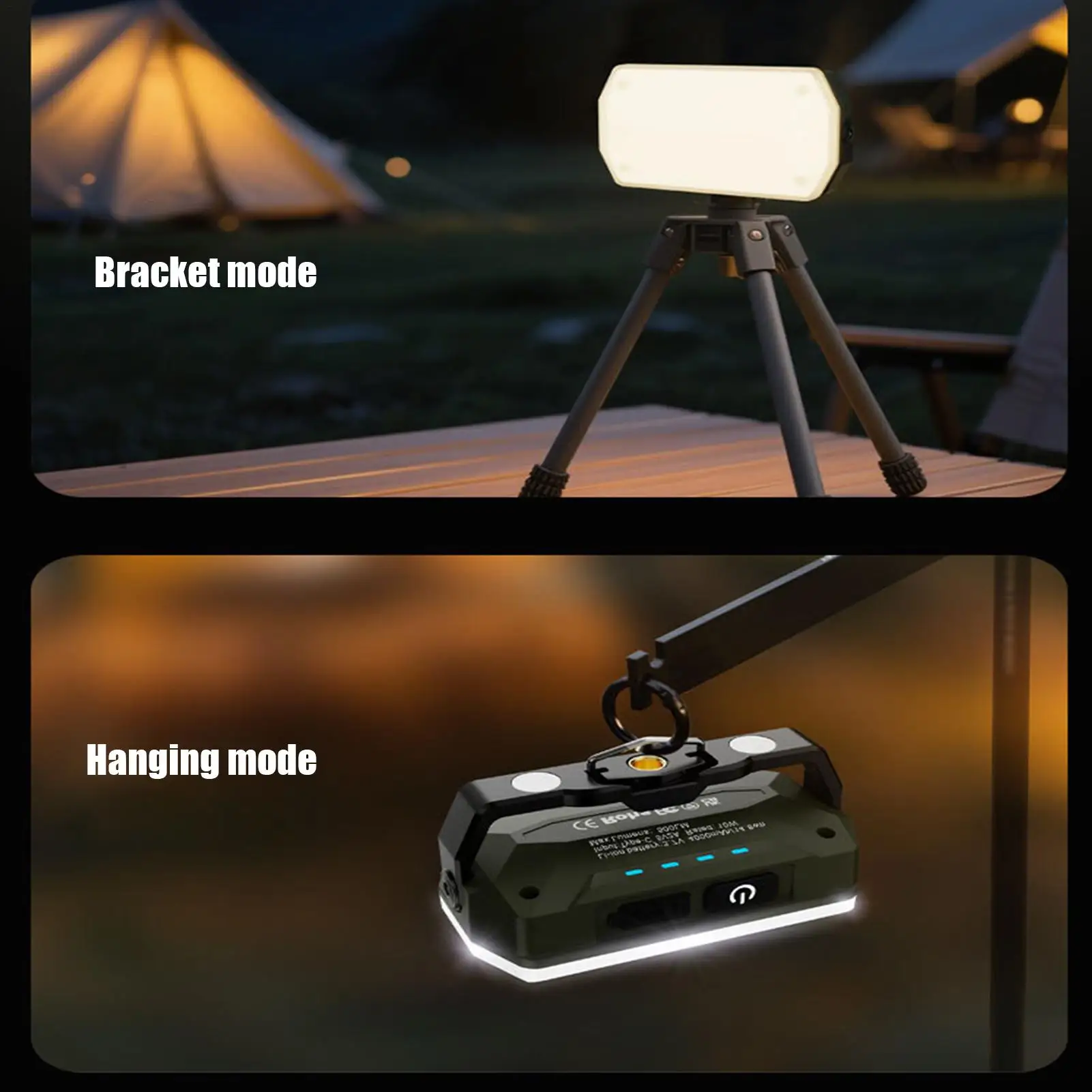 作業灯-led-防水ポータブル照明無段階調光作業キャンプライトハイキング釣りテント屋外停電用