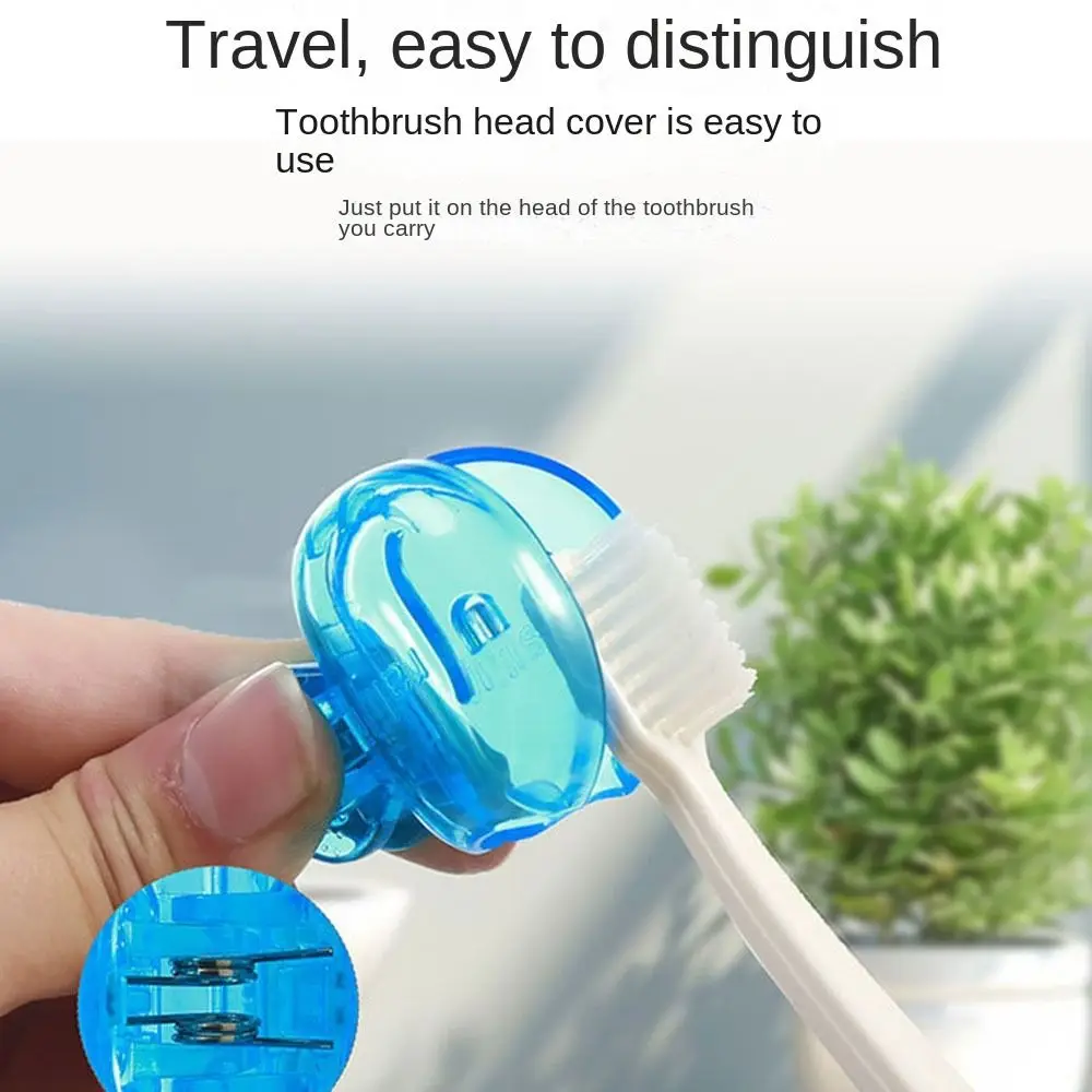 Portable Toothbrush Protective Cap Toothbrush Head Storage Clip Transparent Travel Toothbrush Storage Clip Toothbrush Shell