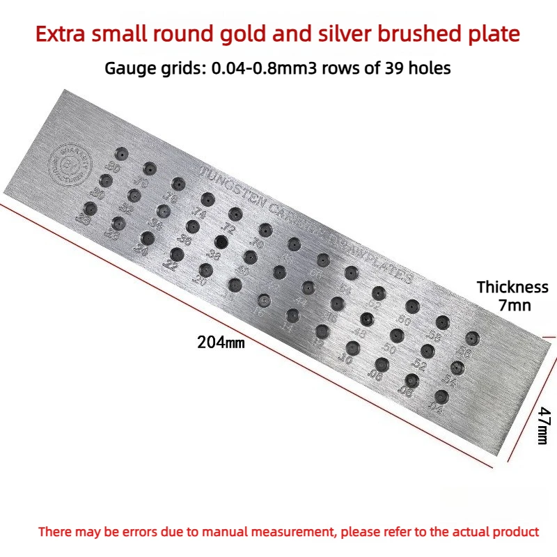 Jewelry Wire Drawing Plate, Extra Small Round Holes 2/3/4 Rows Drawplate Tool for Gold Silver Wire Jewelry Making