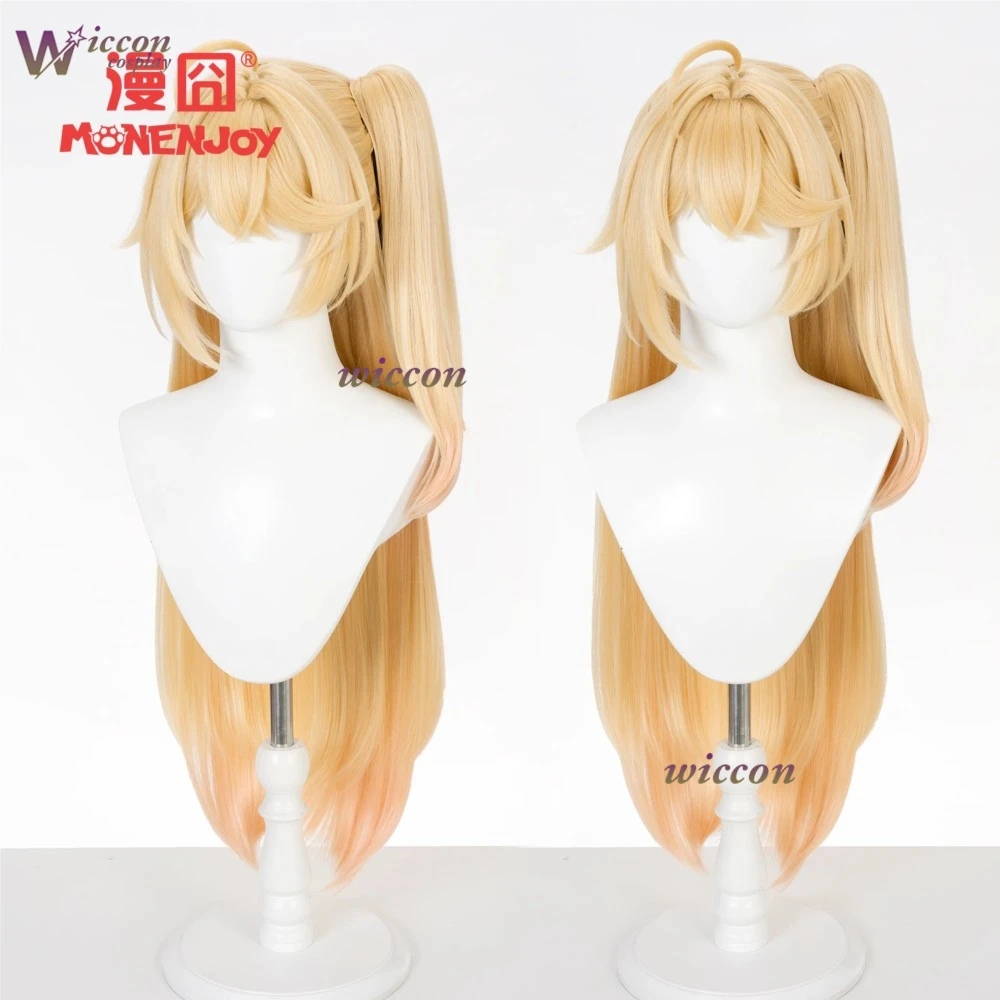 NTE Neverness To Everness Akane Rin-Cosplay Wig 85cm Custom Golden-Orange Ombre Premium Matte Heat-Resistant Fibers Halloween