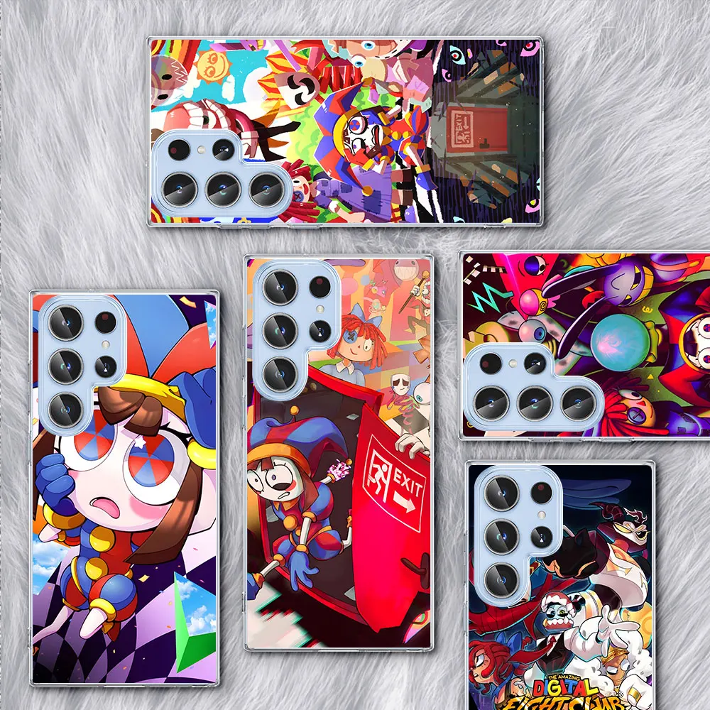 Pomni Amazing Digital Circus Case for Samsung Galaxy S10 Lite 2020 S20 S23 S24 S21 FE S22 Ultra S10e S9 Plus S8 Clear TPU Cover