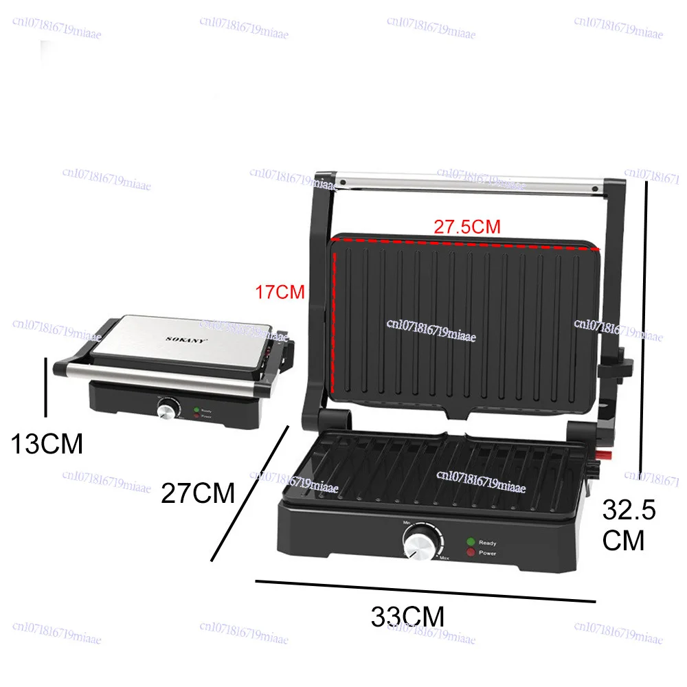 Sandwich machine, household 180 degree spread steak machine, barbecue machine, hamburger noodles