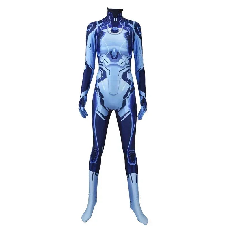 Halo Cortana Cosplay Kostuum Zentai Pak Spel Meisjes Vrouw Vrouwelijke Body Halloween Kinderen Volwassenen Jumpsuits
