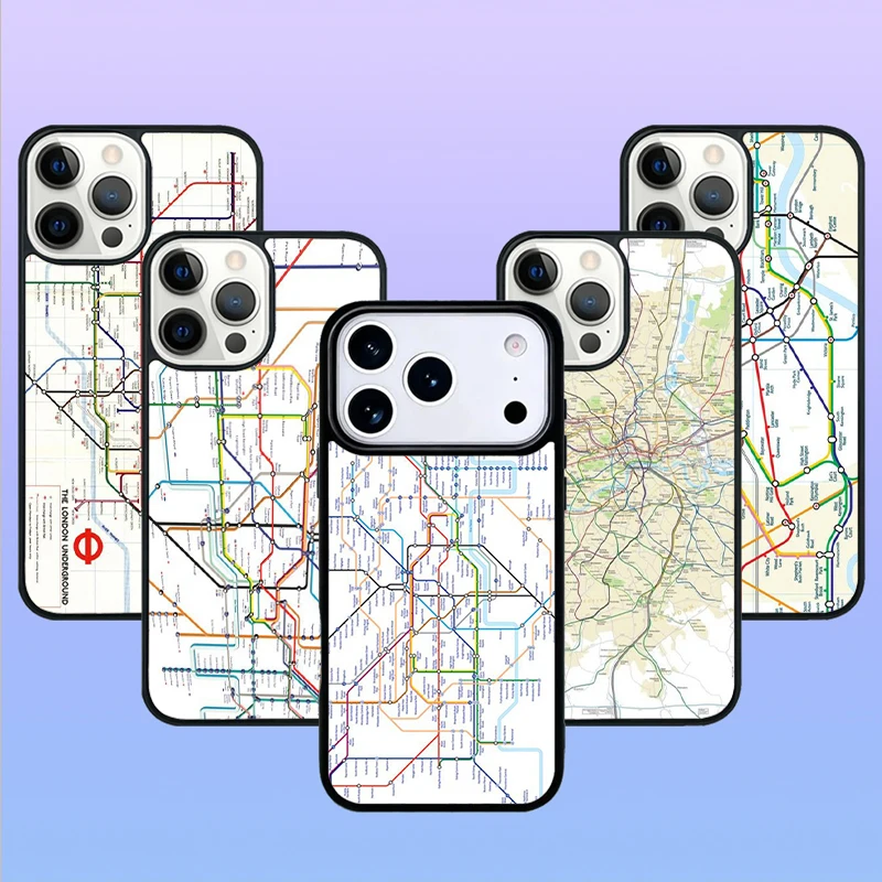 Phone Cases London - غطاء هاتف بتصميم خريطة مترو الأنفاق