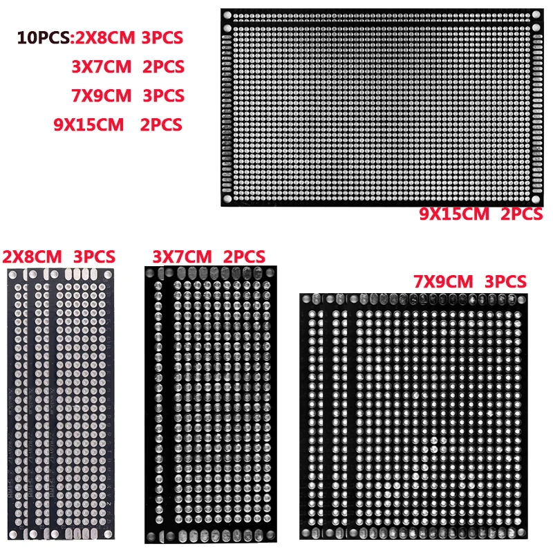 Black Oil Double-sided PCB Board Prototype, Universal Printed Circuit Board For Electronic Projects Student Handmade DIY