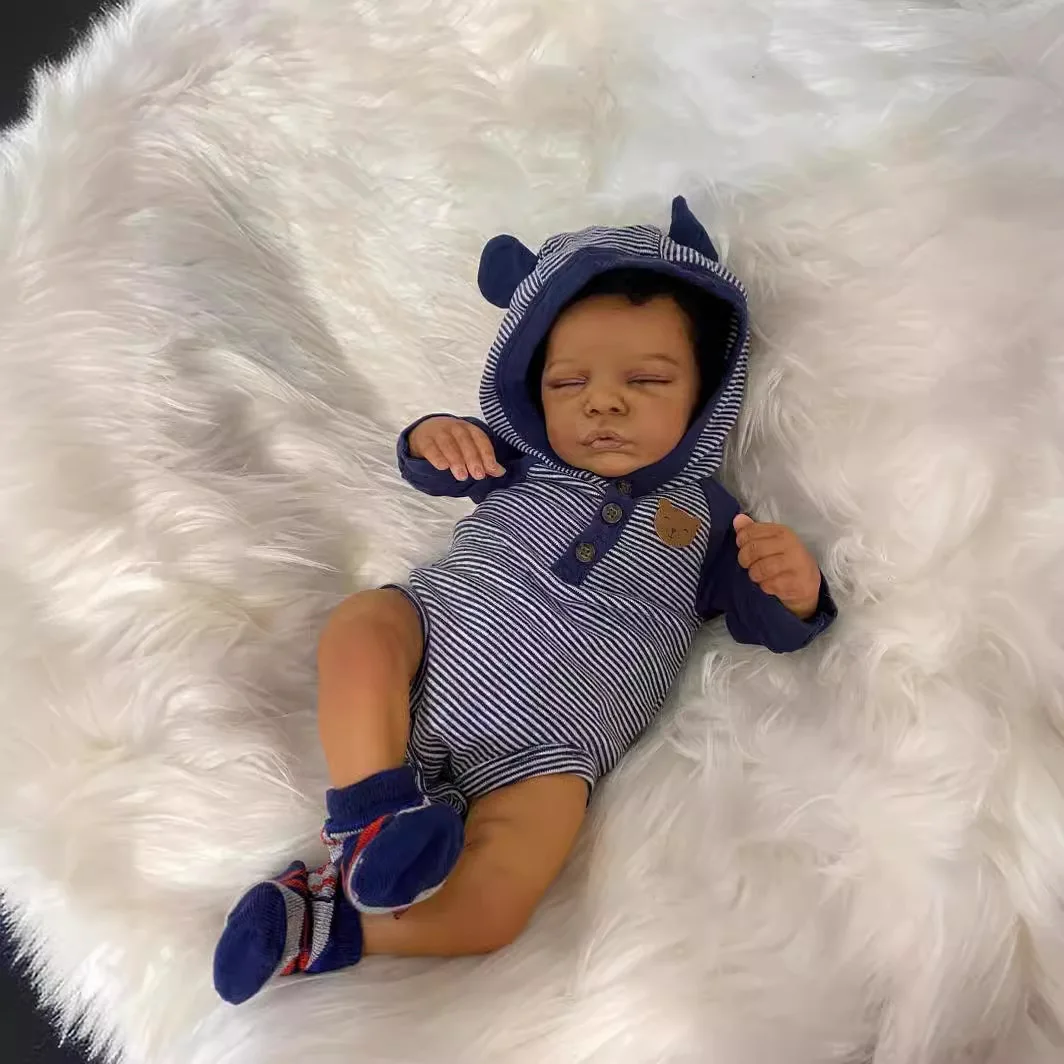 Beliebter romy bereits fertiger, bemalter, kuscheliger, weicher Stoffkörper, lebensechte wiedergeborene Kleinkind-Babypuppe, handverwurzeltes Haar, Babyspielzeug