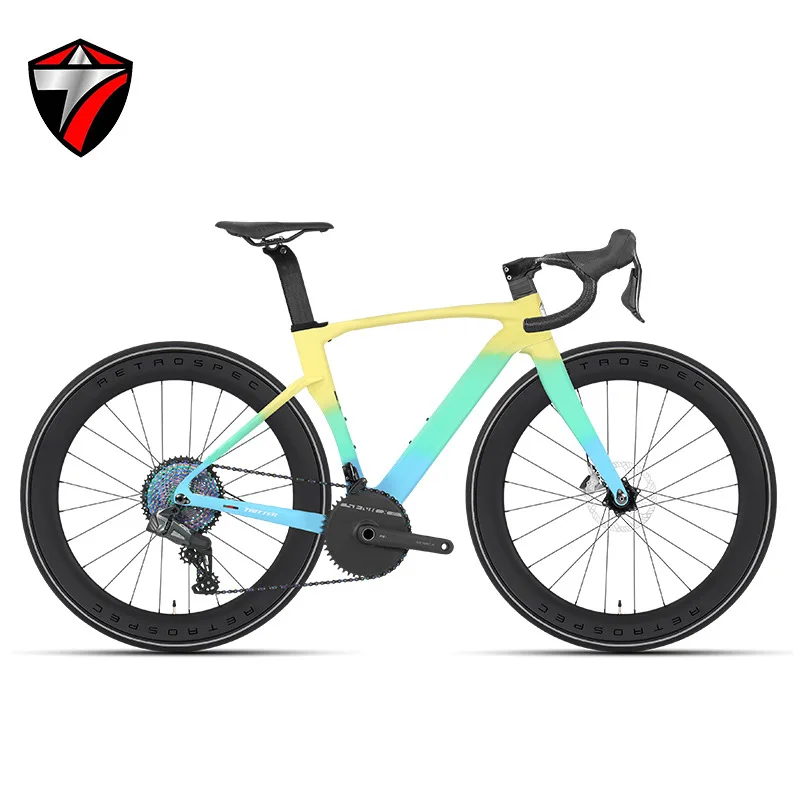 AliExpress TWITTER Full Carbon Light Weight Wireless Road Bike With WheelTop Wireless Electronic GEX-12S Shifting Carbon Wheels Bicycle