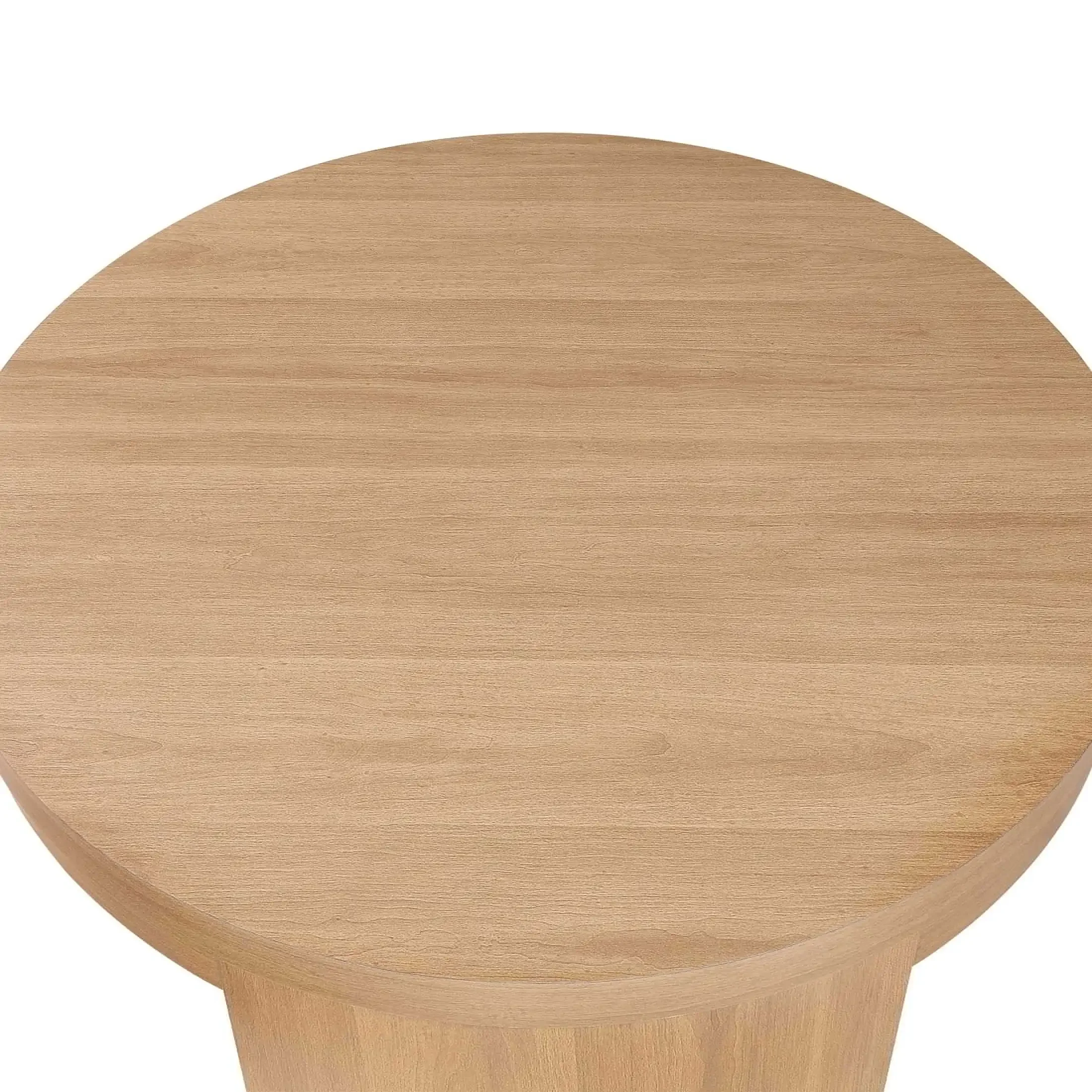 Mesa espaçosa e redonda de 40 polegadas para grande área de superfície Mod mesa de centro redonda da Drew Barrymore, acabamento em madeira preta