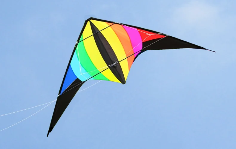 Cerf-volant de cascade professionnel arc-en-ciel à double ligne de 48 pouces, avec poignée et ligne, bon sortie d'usine volante, nouvel arrivage