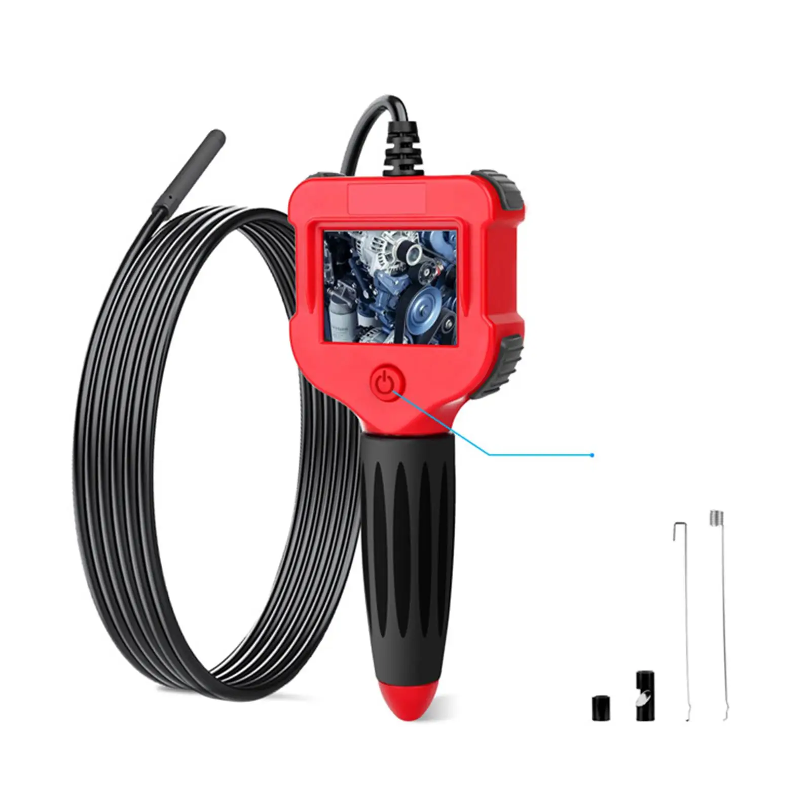 Waterproof Endoscope Inspection Tool with 6 Circle 6500K LED Lights and 70 Degree View Angle for Electrician Plumbing Work