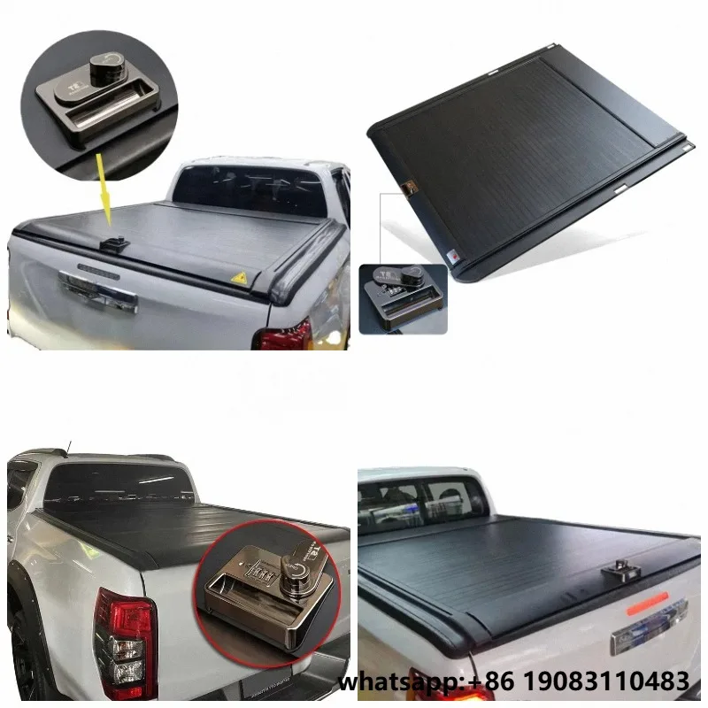Hard Aluminum Alloy Waterproof Retractable Cover Tonneau Cover With Password Lock for  L200/Triton