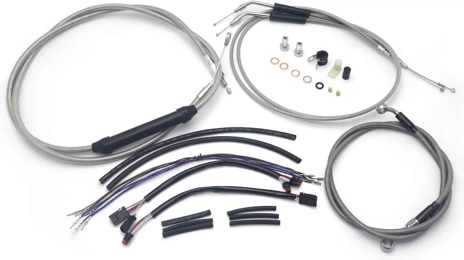 

- 14-дюймовый комплект удлиненных тросов руля, комплект тормозных магистралей, хромированный удлиненный, совместимый с Softail FXSTC FXST 2007-2010 Softa