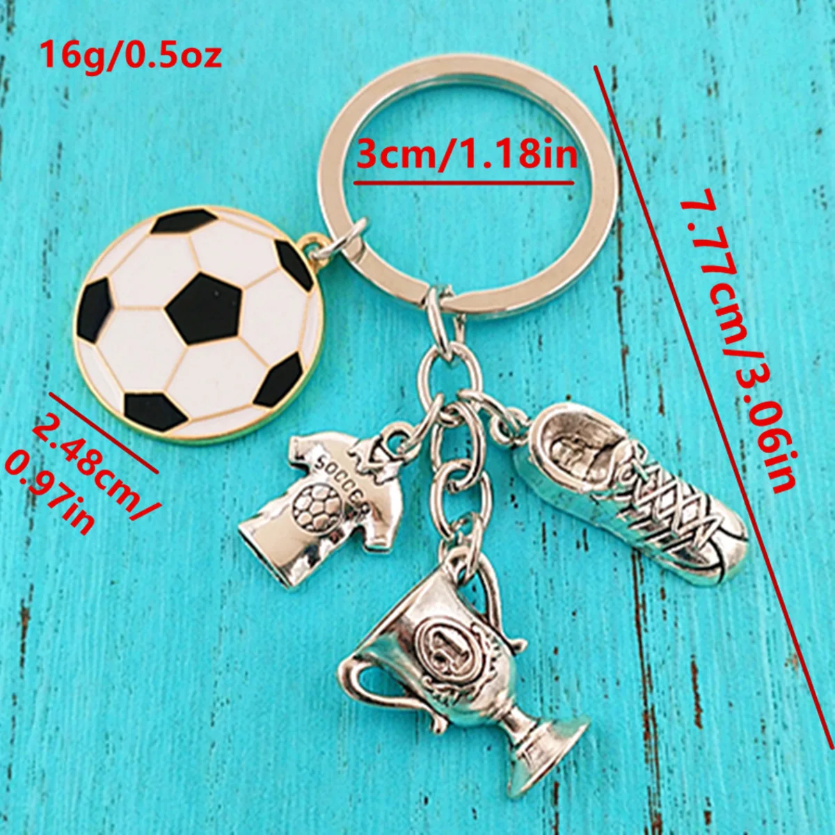 Popular Alloy Jerseys Shoes Trophies Oil Drip Football Keychains Athlete Memorabilia Backpack Accessories
