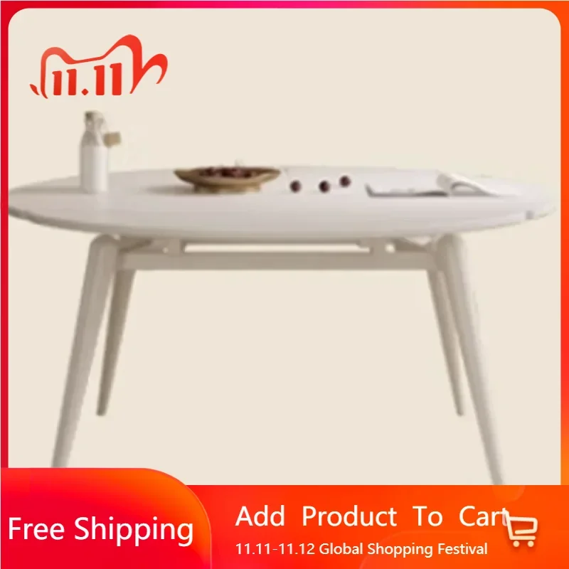 

Conference Folding Dining Table Expandable White Elegant Nordic Dining Table Industrial Luxury Reception Mesa Trendy Furniture