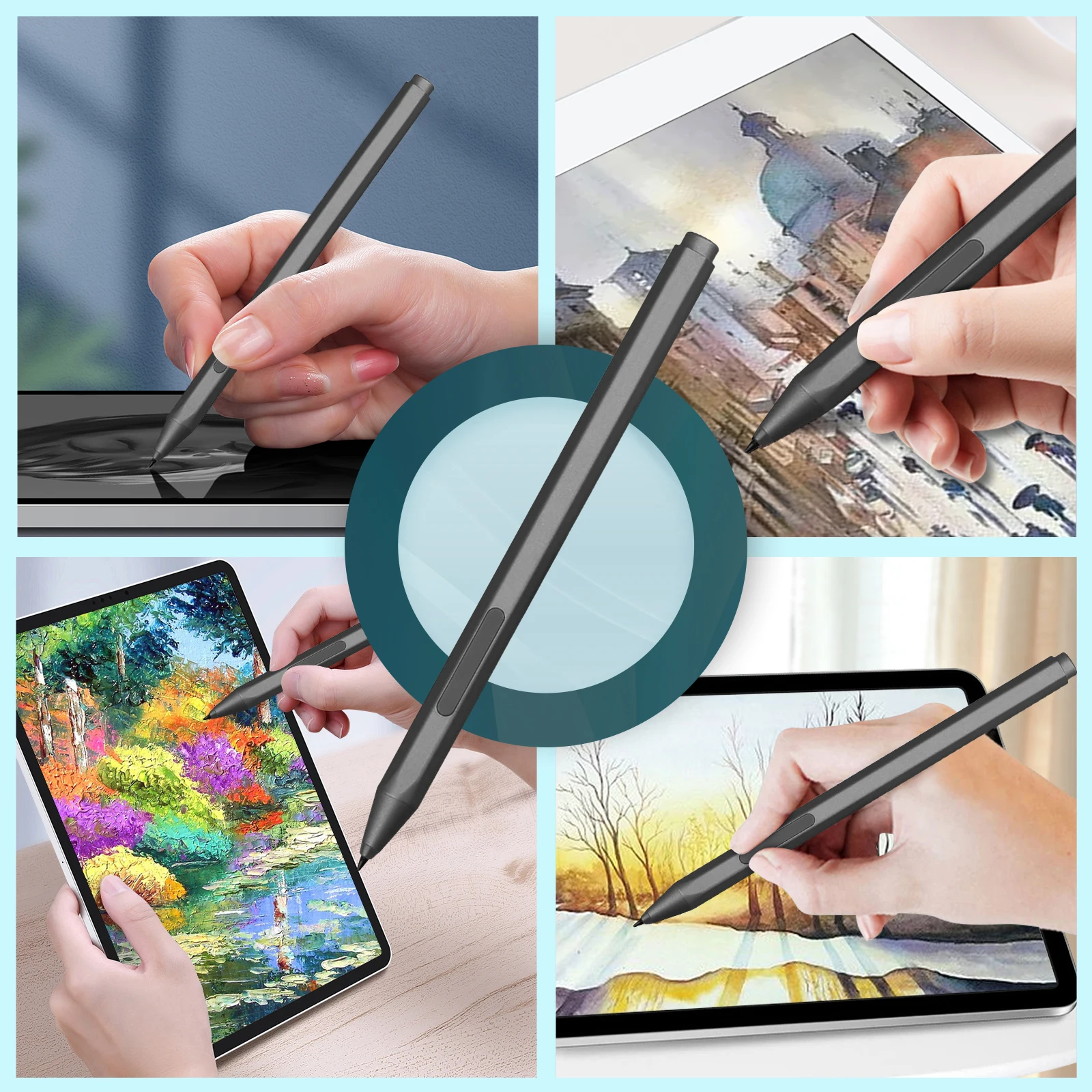 Stylus Pen with 1024 Pressure for Microsoft MPP1.51 – for Surface Pro X/9-3, 3, Go 2/Go, Book 3/2/1, Laptop 5/4/3, Asus HP Dell 3