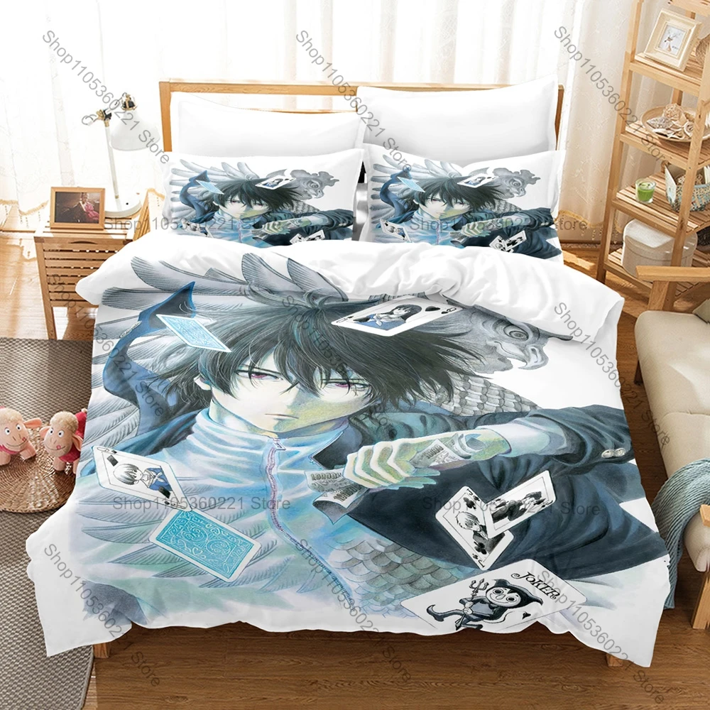 Cool Survival Game Manga Tomodachi Game Suspense Art Print Bedding Set 3in1 1 Duvet Cover 2 Pillowcases Soft Household Bed Texti