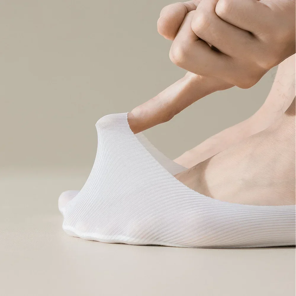 New Mens Summer Invisible No Show Socks Solid Color Breathable Low Cut Ankle Boat Socks Men Male Silicone Non-slip Sock Slippers