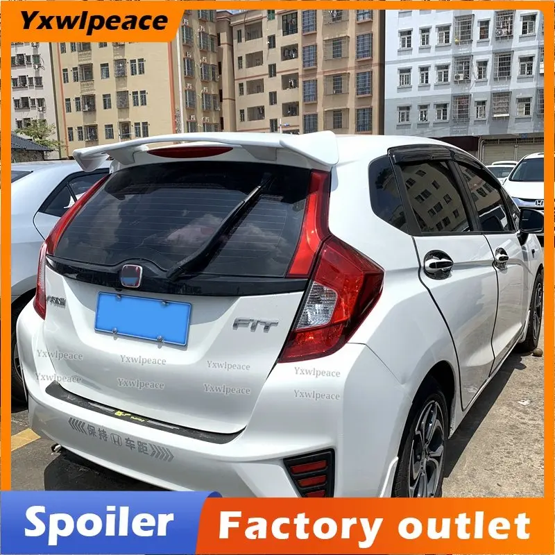 

For Honda Fit / Jazz Roof Spoiler 2014 2015 2016 2017 High Quality ABS Material Unpainted Color Rear Trunk Spoiler