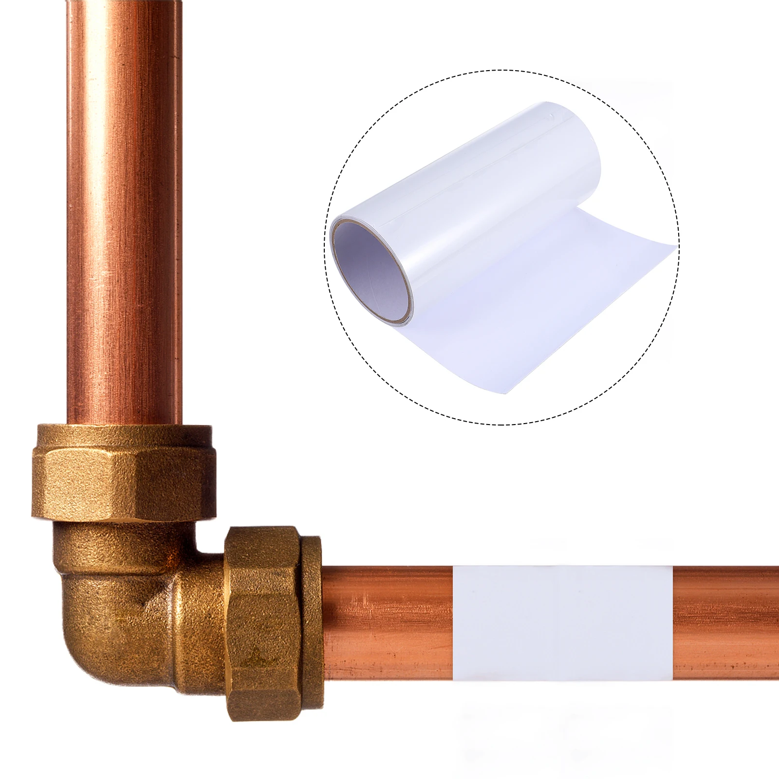 

PVC Repair Tape for Pipes Waterproof Strong Adhesive Backing Non Deguming Easy Installation Cutting Various Sizes Leakage